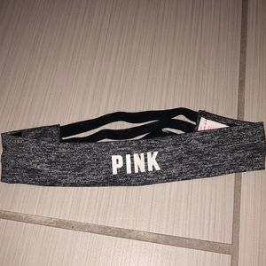 grey PINK victoria secret headband